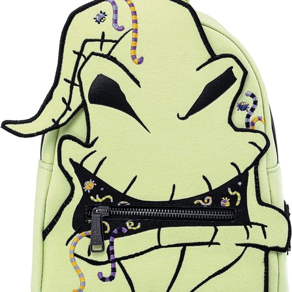 BNWT!✨Loungefly✨EXCLUSIVE✨Disney NBC Oogie Boogie GLOW IN DARK Backpack! 💚🕷🕸 - Picture 2 of 7